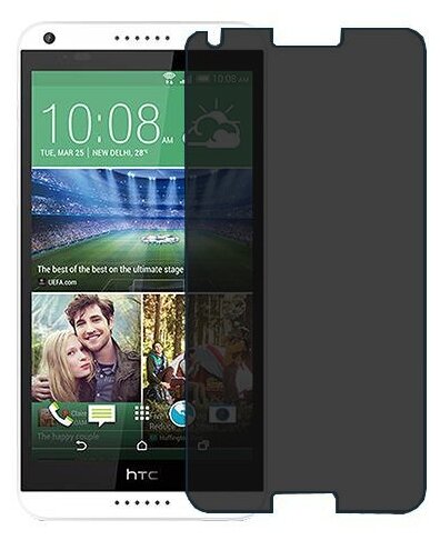 HTC Desire 816 dual sim защитный экран пленка гидрогель конфиденциальность (силикон) Одна штука