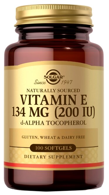 Капсулы SOLGAR Vitamin E 134 mg (200 IU) d-Alpha Tocopherol