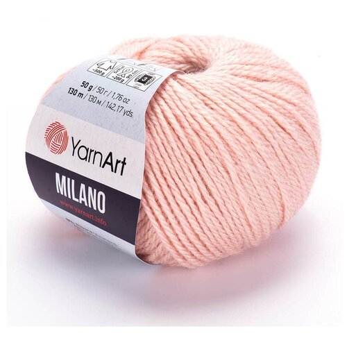 фото Пряжа для вязания yarnart 'milano' 50гр 130м (8% альпака, 20% шерсть, 8% вискоза, 64% акрил) (853 розовый), 10 мотков