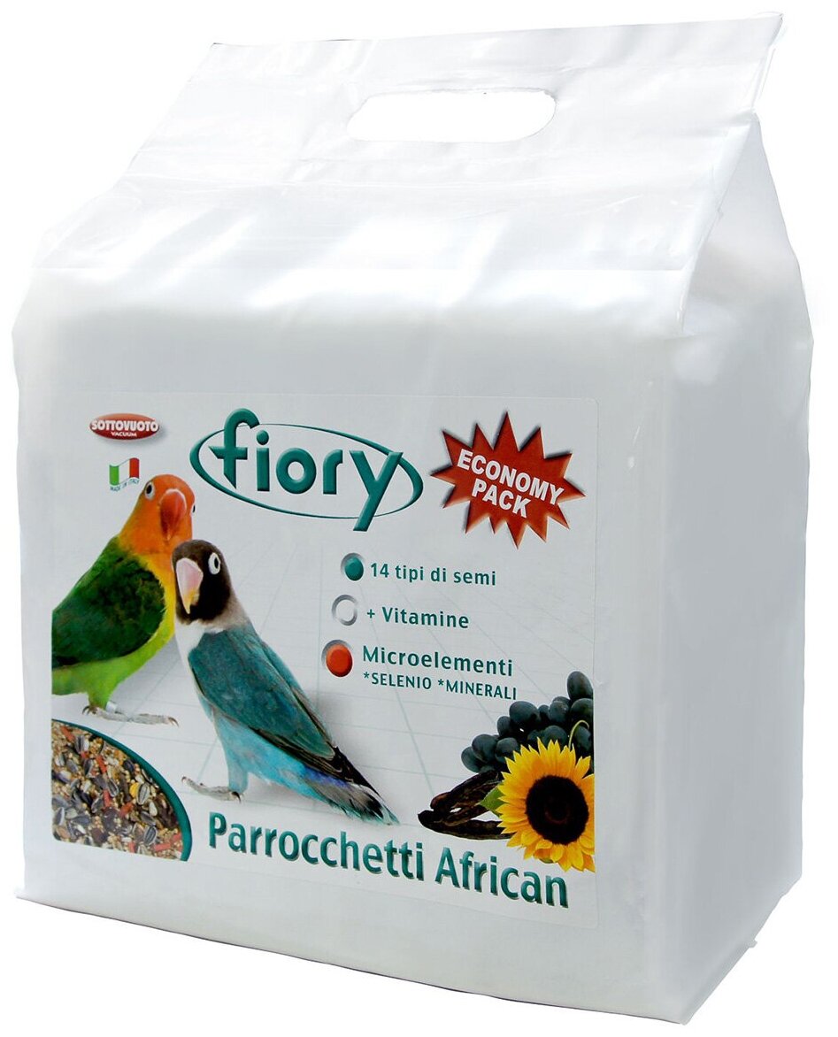 FIORY PARROCCHETTI AFRICAN - Фиори корм для средних попугаев (3,2 кг)