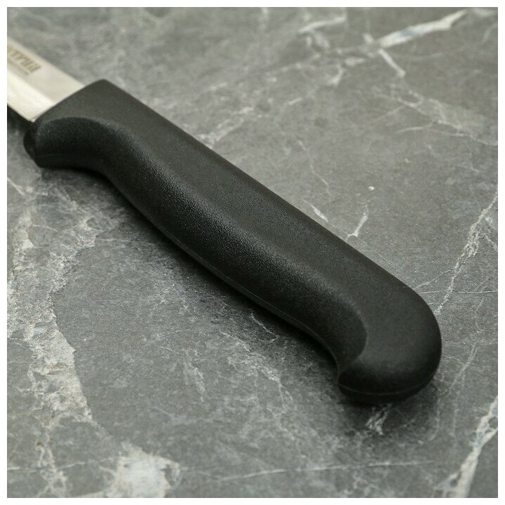 Нож кухонный «Элегант», для овощей, лезвие 11 см, с пластиковой ручкой, цвет чёрный - фотография № 3