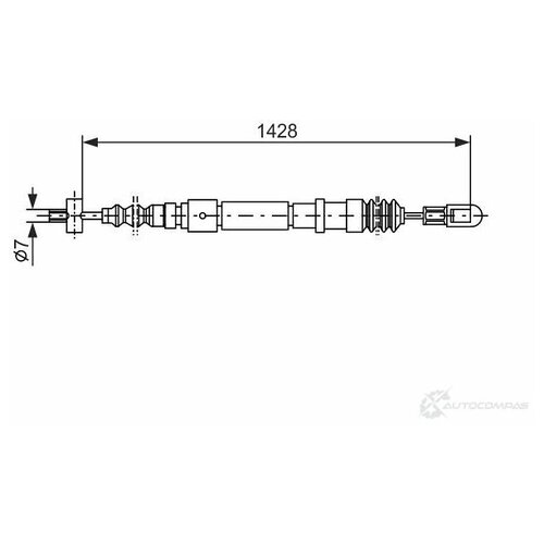 BOSCH 1987477353 1 987 477 353_трос ручника! л.+п. drum\ Audi 100 92>