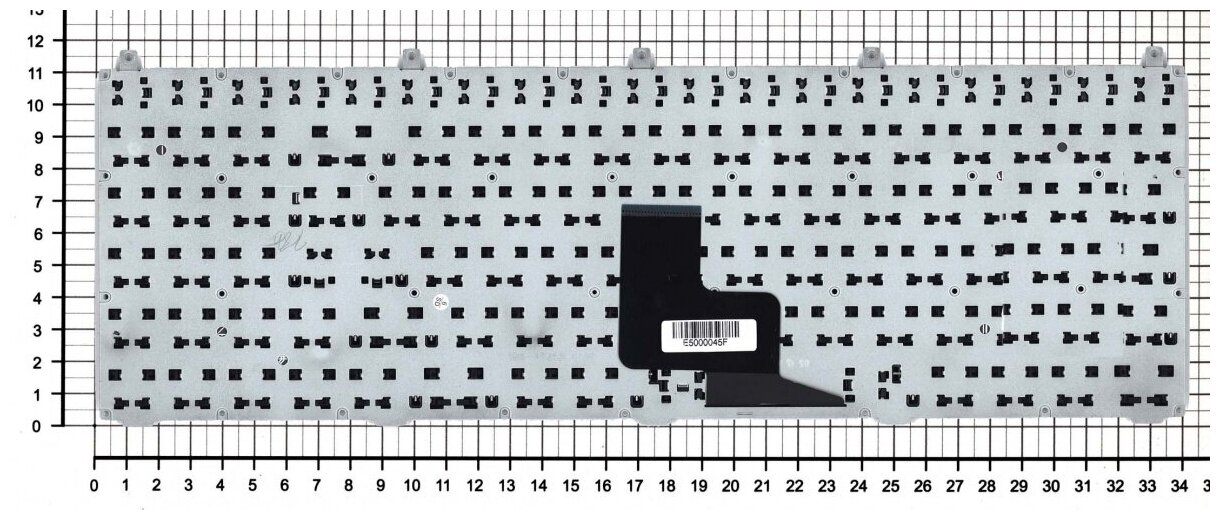 Клавиатура для ноутбука DNS DNS 6-80-X5100-280-1 Русская черная без рамки плоский Enter