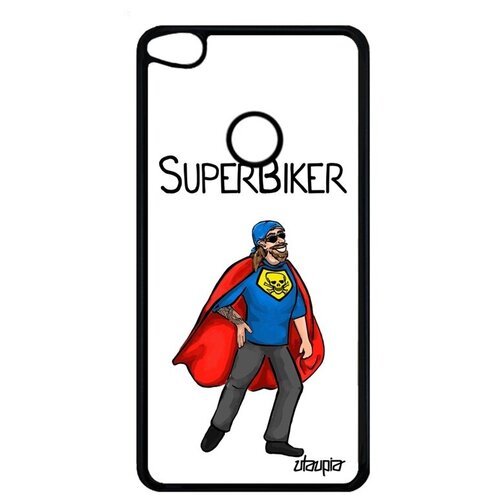 фото Противоударный чехол на // huawei p8 lite 2017 // "супербайкер" мотоцикл мотоциклист, utaupia, белый