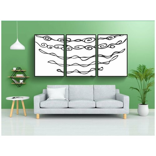 фото Набор модулных постеров для интерьера "вектор, сердце, рисунок" 60x90 см. в тубусе, без рамки lotsprints