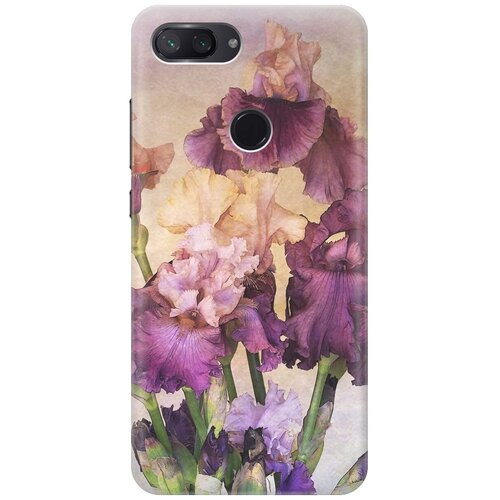 фото Re:pa накладка transparent для xiaomi mi 8 lite с принтом "фиолетовые цветы"