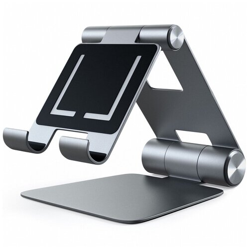 Подставка Satechi R1 Aluminum Hinge Holder Foldable Stand для планшетов и ноутбуков серый космос (ST-R1M) подставка satechi r1 aluminium hinge holder foldable stand st r1b для ipad iphone синего цвета