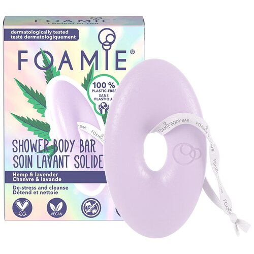 Очищающее средство для тела без мыла Foamie I Beleaf In You с лавандой и конопляным маслом