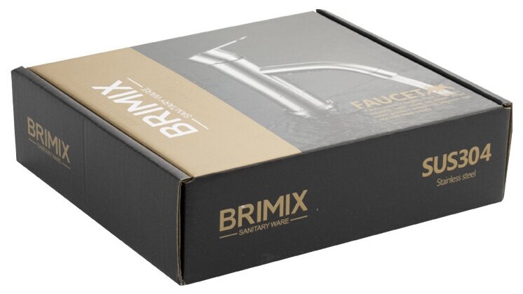 Смеситель для раковины и умывальника из нержавеющей стали BRIMIX 9350. - фотография № 3