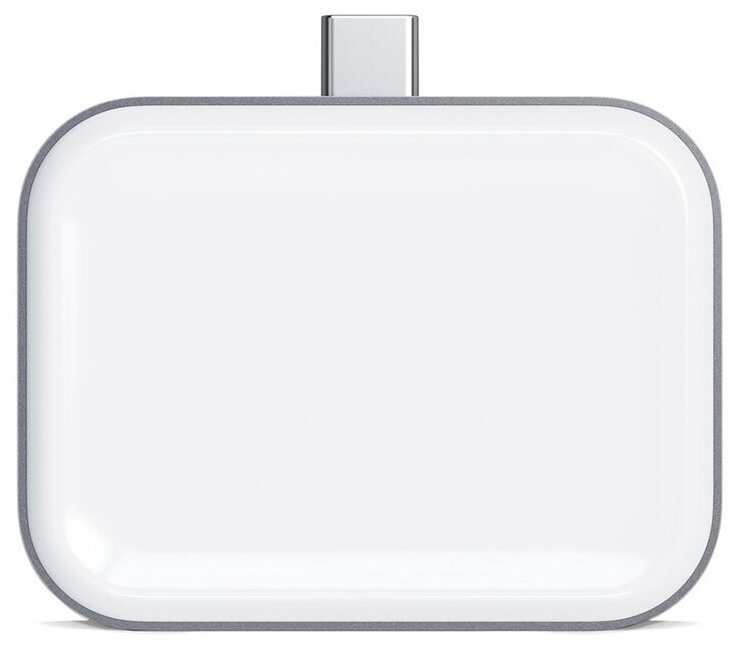 Беспроводное зарядное устройство Satechi USB-C Wireless Charging dock for airpods, 5Вт, Белый/Серый ST-TCWCDM