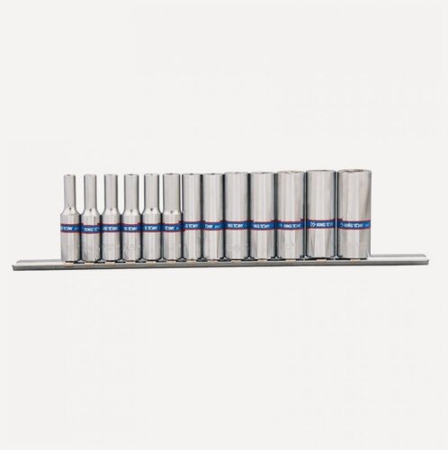 Изображение товара Набор глубоких торцевых головок 1/4", шестигранные, 4-14 мм, 13 предметов KING TONY 2311MR