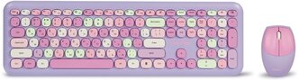 Комплект клавиатура+мышь мультимедийный Smartbuy 666395 фиолетовый (SBC-666395AG-V)
