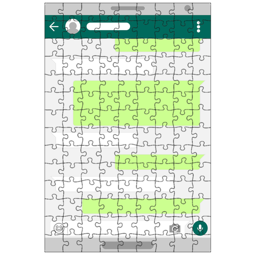 фото Магнитный пазл 27x18см."whatsapp, чат, смартфон" на холодильник lotsprints