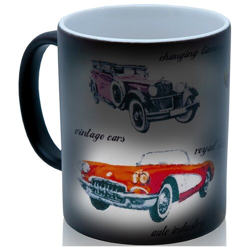 фото Кружка хамелеон машинки, необычный сувенир drabs