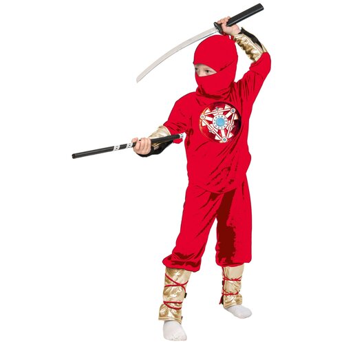 фото Карнавальный костюм ниндзя, р- р s, красный, 1 шт. карнавалoff
