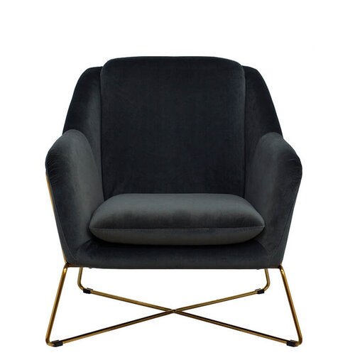 фото Garda decor кресло на металлическом каркасе велюровое серо-зеленое