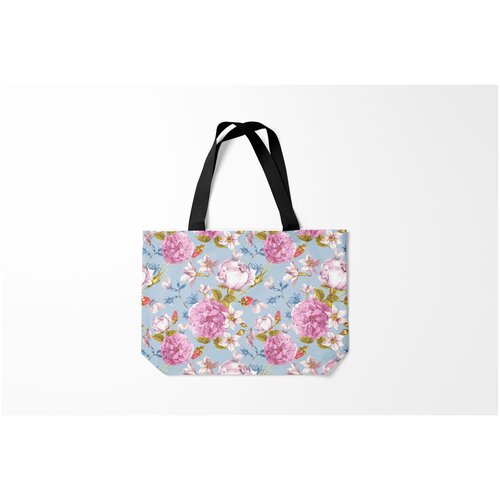 фото Сумка-шоппер / 46х35 см / праздники / 8 марта цветы burnettie