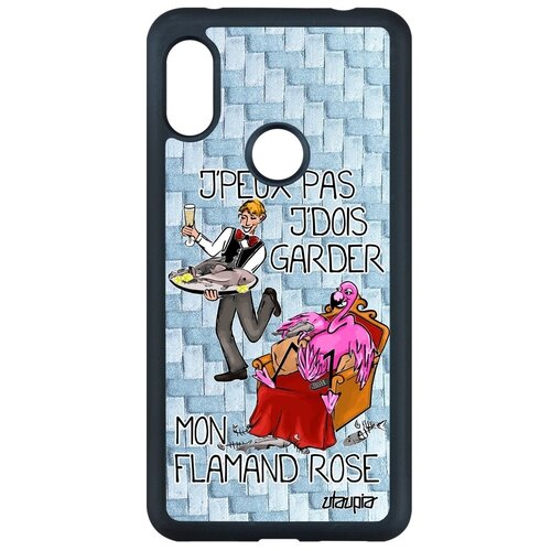 фото Яркий чехол на смартфон // xiaomi redmi note 6 pro // "не могу - у меня фламинго!" пародия крутой, utaupia, голубой