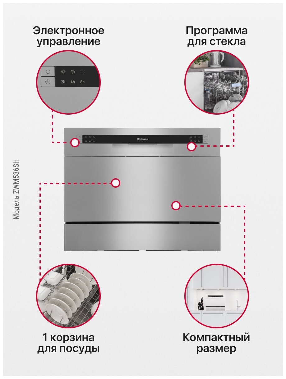 Посудомоечная машина Hansa ZWM536SH - фотография № 5