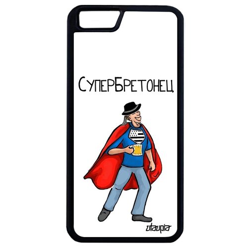 фото Противоударный чехол на мобильный // iphone 6s plus // "супербретонец" бретань шутка, utaupia, белый
