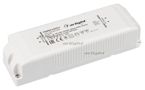 Блок питания ARJ-KE481050 (50W, 1050mA, PFC) (Arlight, IP20 Пластик, 5 лет)