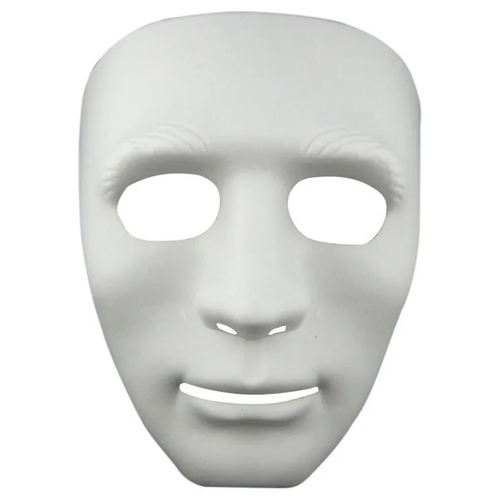 Маска карнавальная лицо Кабуки / Белая маска карнавальная лицо кабуки белая