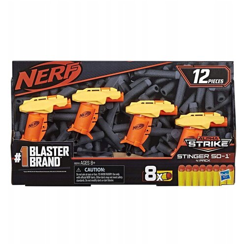 Blaster Hasbro Бластер Нерф Альфа Страйк Stinger SD-1 (NERF Alpha Strike Stinger) hasbro бластер nerf alpha strike claw dual qs 4 hasbro f2222 1