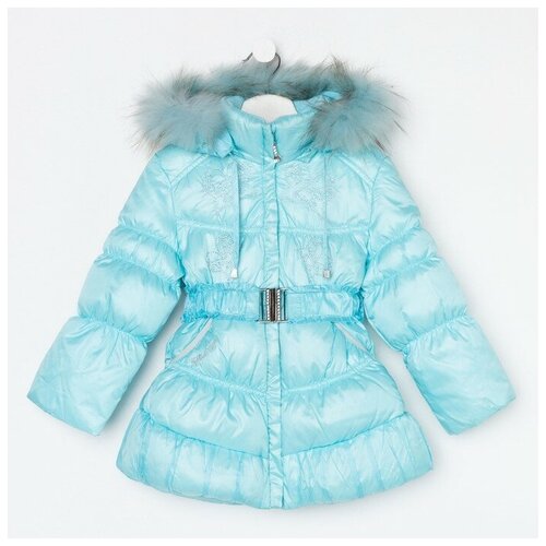 Пальто для девочки , цвет голубой, рост 92 см
