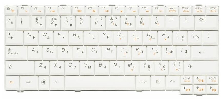 Клавиатура для ноутбуков Lenovo IdeaPad S12 RU White