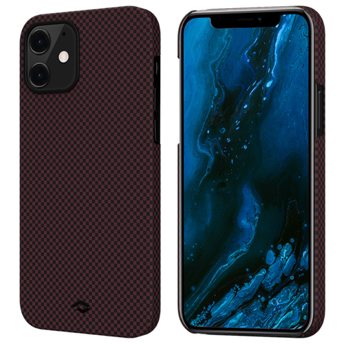 Чехол Pitaka MagEZ Case для iPhone 12 mini, цвет Черный/Красный (Plain) (KI1204)