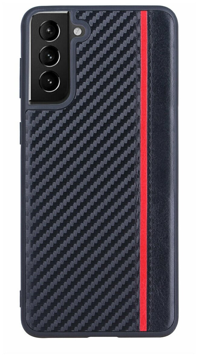 Чехол накладка для Samsung Galaxy S21+ SM-G996B G-Case Carbon черная