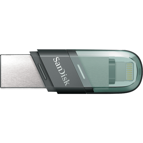 Флешка SanDisk iXpand USB 2.0/Lightning 64 ГБ, 1 шт., серебристый usb flash накопитель sandisk ixpand luxe type c lightning sdix70n 064g gn6nn