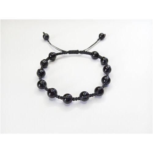 фото Браслет оберег агат черный мужской шамбала из натуральных камней с любовью камни