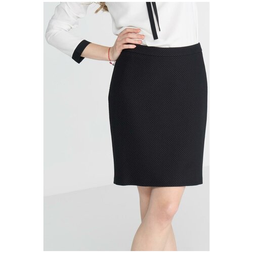 фото Юбка с завышенной талией адл 12711806115 черный 46