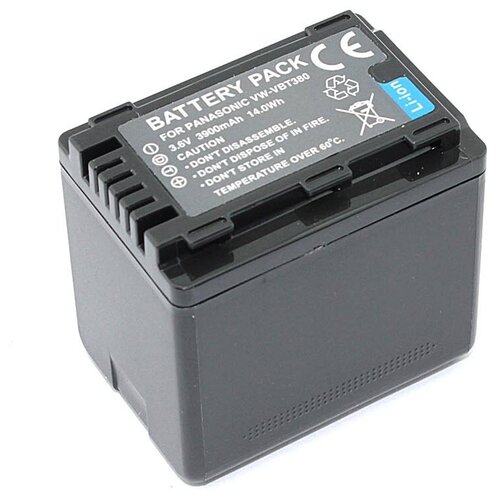 Аккумуляторная батарея для видеокамеры Panasonic HC-V110 (VW-VBT380) 3.6V 3900mAh Li-ion аккумулятор panasonic vw vbt190e k для hc v770ee hc w570ee hc w580ee hc vx870ee hc vx980ee