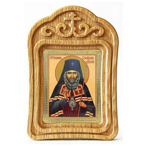 Святитель Иоанн Шанхайский, икона в резной рамке святитель иоанн шанхайский икона в белой пластиковой рамке 17 5 20 5 см