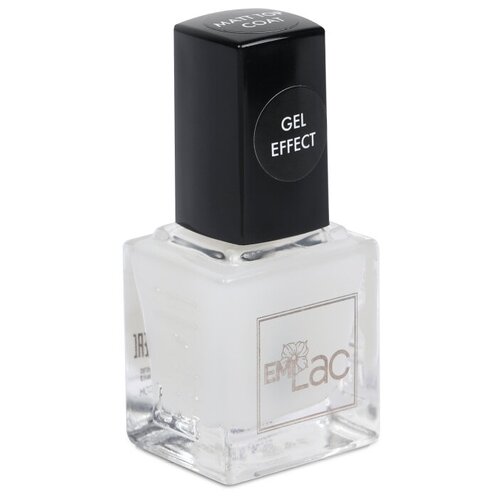 E.Mi Верхнее покрытие Matt Top Coat Gel Effect, прозрачный, 9 мл seche верхнее покрытие vive instant gel effect top coat прозрачный 14 мл