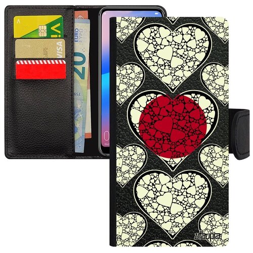 фото Чехол книжка для мобильного // samsung galaxy a50 // "флаг японии с сердцем" патриот государственный, utaupia, цветной