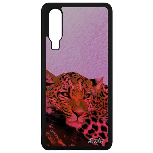 фото Защитный чехол на телефон // huawei p30 // "леопард" дикий барс, utaupia, розовый