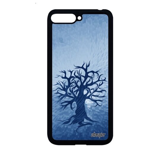 фото Защитный чехол на смартфон // huawei y6 2018 // "дерево жизни" лес мировое, utaupia, голубой