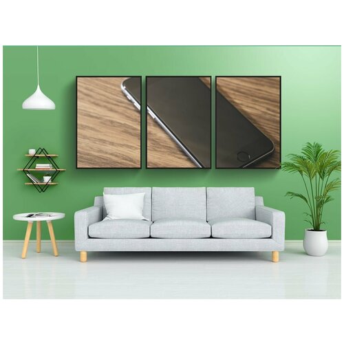 фото Набор модулных постеров для интерьера "стол, стол письменный, технология" 60x90 см. в тубусе, без рамки lotsprints