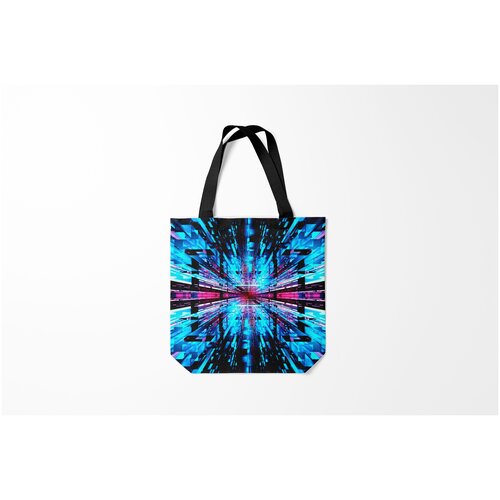 фото Сумка-шоппер / 40х40 см / программисты / принты для программистов абстракция burnettie