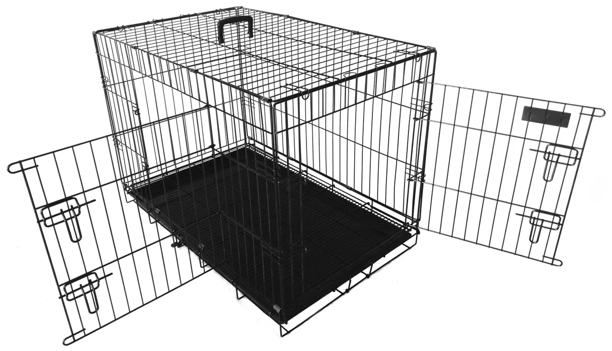 Клетка для животных ARTERO №4 с фальшдном 93 х 57,5 х 65 см, Чёрная (1 шт) - фотография № 1