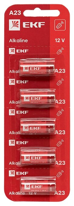 EKF Алкалиновая батарейка типа А23 для сигнализаций блистер 5шт. A23-BL5