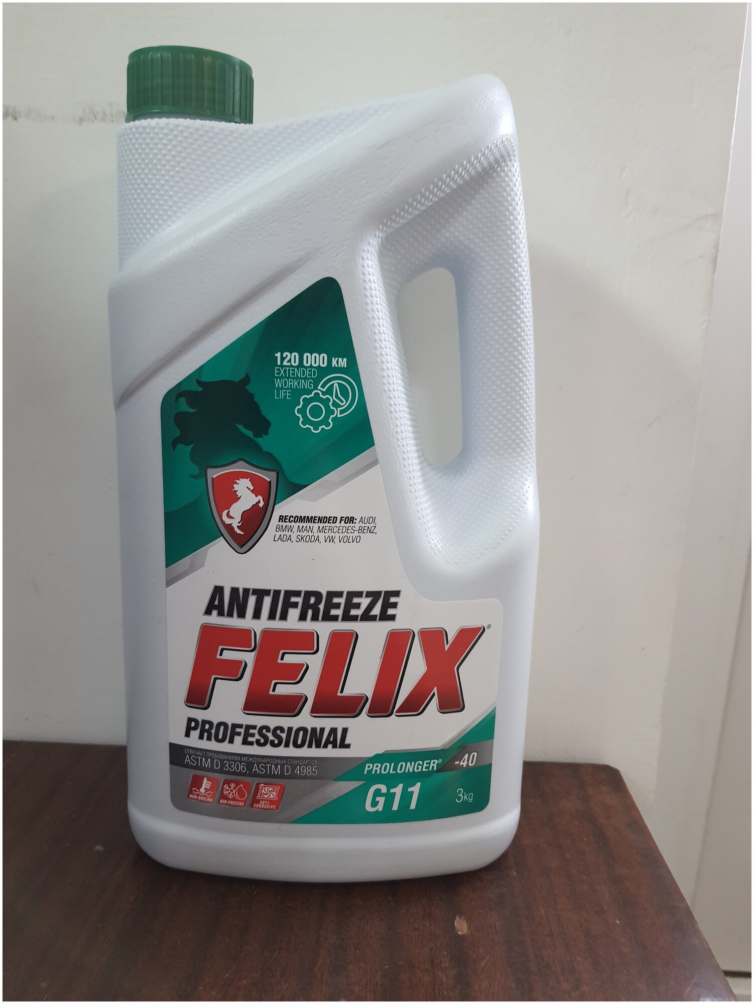 Антифриз FELIX Prolonger Professional Antifreeze зеленый ТС-40 3кг