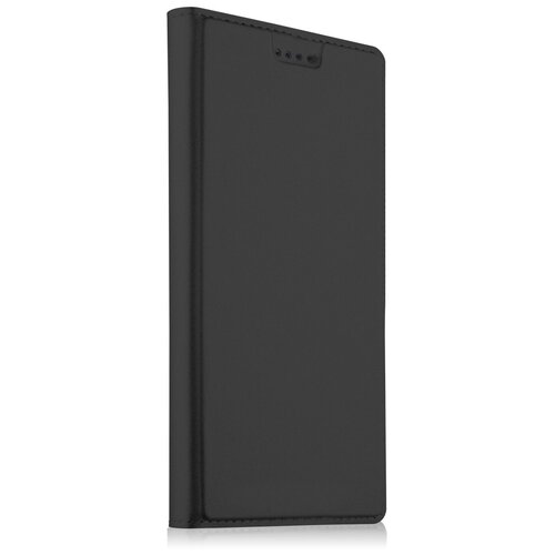 Чехол-книжка MyPads для Alcatel 1S (2020) 5028Y водоотталкивающий с мульти-подставкой на жесткой металлической основе черный