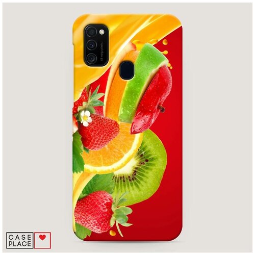 фото Чехол пластиковый samsung galaxy m21 фруктовый взрыв case place