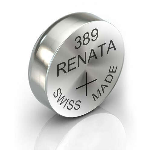 Батарейка Renata 389/Элемент питания рената 389 В10 (SR1130W)(без ртути)