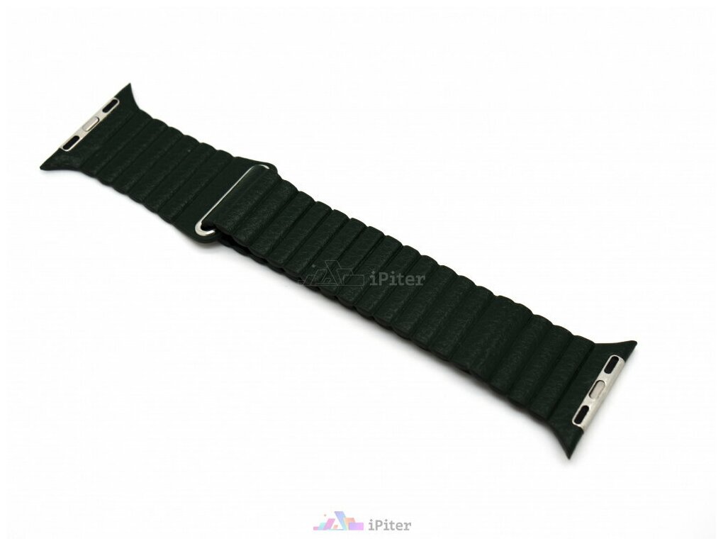 Ремешок Devia Elegant Leather Loop для Apple Watch 44 / 42 мм (Зелёный)