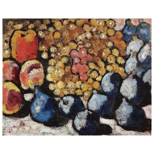 Репродукция на холсте Виноград и персики Вальта Луи 51см. x 40см.